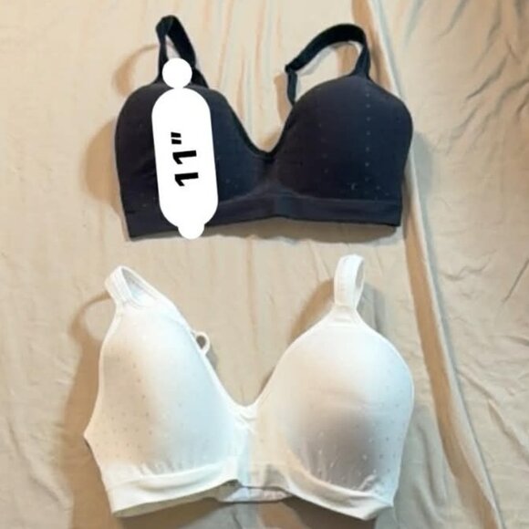 TWO Beauty by Bali Comfort Revolution Foam Wirefree Bras 36DD 1 Black & 1 White - Picture 14 of 14